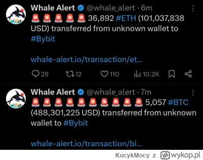 KucykMocy - #kryptowaluty #bitcoin
Fajne kroplówki lecą od innych giełd. 
Całkiem spo...