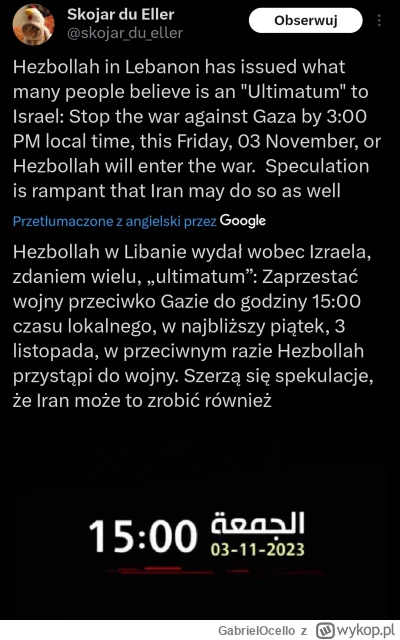 GabrielOcello - Na piatek zaplanowane jest też przemówienie najwyższego przywódcy Ira...