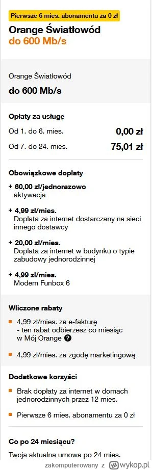z.....y - Orange światłowód 600/100.

Planuje wypowiedzieć umowę z orange światłowód....