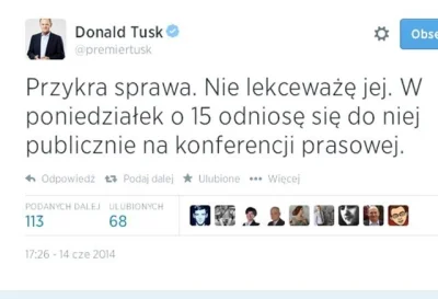 drSkorzewski - >Czy Donald Tusk odniósł się już do sprawy? 

@El_Polaco: ( ͡° ͜ʖ ͡° )...