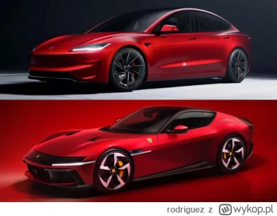 rodriguez - 2024 Tesla Model 3 Performance: $53,990
2024 Ferrari 12Cilindri: $400,000...
