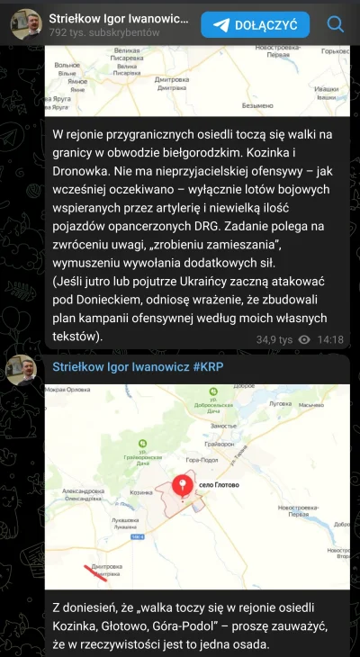 niegwynebleid - Strielkov potwierdza. I sam przewiduje możliwy początek ofensywy
#ukr...