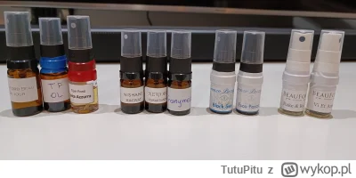 TutuPitu - Witam, na sprzedaż mam cztery zestawy dekantów, ilości ml oceniane na oko ...