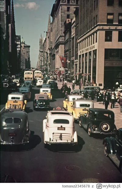 tomasz2345678 - A tak było na nowojorskiej ulicy w 1938 r. Ta fot. nie została pokolo...