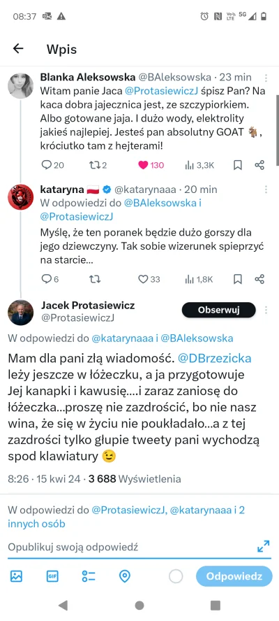 marcelus - U Jacy było chyba ciupciane w weekend 

#polska #polityka #protasiewicz