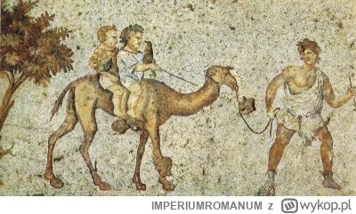 IMPERIUMROMANUM - Mozaika ukazująca dzieci na wielbłądzie

Rzymska mozaika ukazujące ...