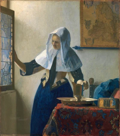 Loskamilos1 - Kolejne dzieło pana Johannesa Vermeera, kobieta z dzbankiem. Wykonane c...