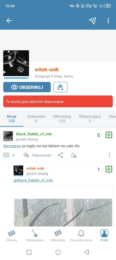 MirekZnikad - Oj jak przykro nie pozdrawiam tego chorego człowieka #przegryw