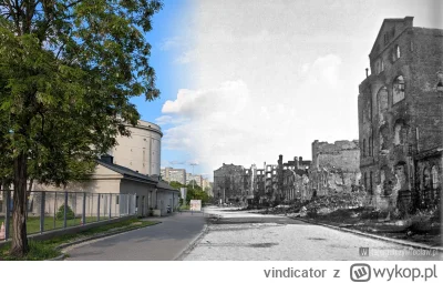 vindicator - Wrocław, "Tyły" bunkra na Placu Strzegomskim współcześnie, w porównaniu ...