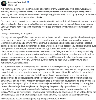 NadwornyPanicz - Mocny wpis.

#wojna #ukraina #rosja #polska