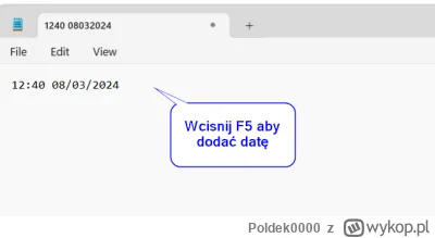 Poldek0000 - #programowanie 
a wiecie, że jak wciśniecie F5 w Notepad to wklei aktual...