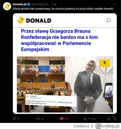 EmDeCe - #honkhonk #partiamem #braun #bekazkonfederacji #polityka
 Kiedy jesteś tak p...