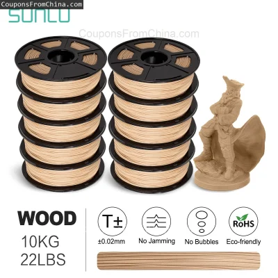 n____S - ❗ SUNLU Wood PLA 10kg 1.75mm 3D Printer Filament [EU]
〽️ Cena: 154.29 USD
➡️...