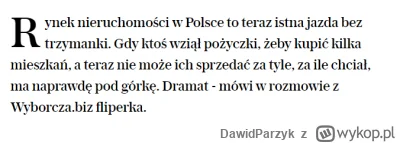 DawidParzyk - "Rynek nieruchomości w Polsce to teraz istna jazda bez trzymanki. Gdy k...