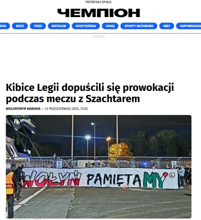 Kosmiczny-Duch - Zobaczcie co ukraincy pisza o wczorajszym meczu.
Podczas meczu Ligi ...