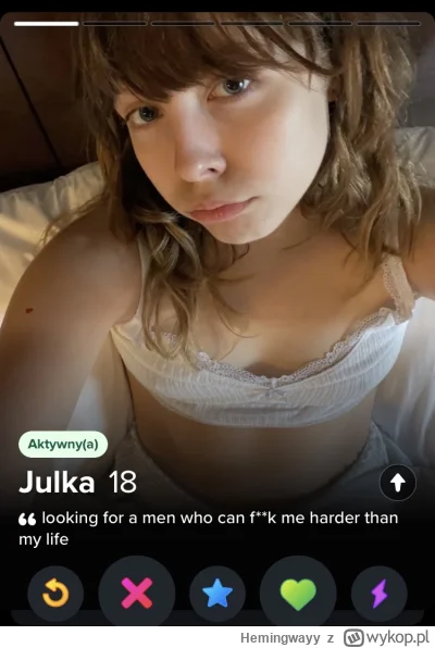 Hemingwayy - #tinder
Który to wykopek xd