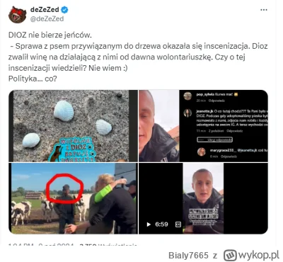 Bialy7665 - Potwierdziło się że historia psa przywiązanego do drzewa w lesie to FAKE ...