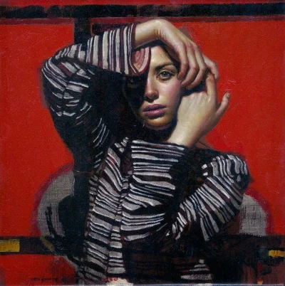 GARN - #sztuka #art #malarstwo #obrazy autor: Diego Dayer | Rojo (Red) | Oil painting...