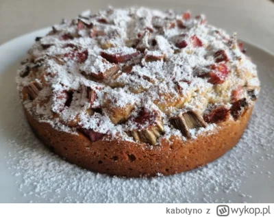 kabotyno - Upiekłam dziś pyszne ciasto ucierane z rabarbarem! 🍰 Nie mogę się doczeka...