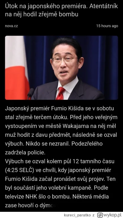 kureci_paratko - Zamach bombowy na premiera Japonii. 

#wiadomoscizjaponii #swiat #po...
