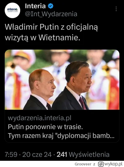 Grooveer - Była Korea Płn. a teraz Wietnam
#rosja #polityka #ukraina #wojna