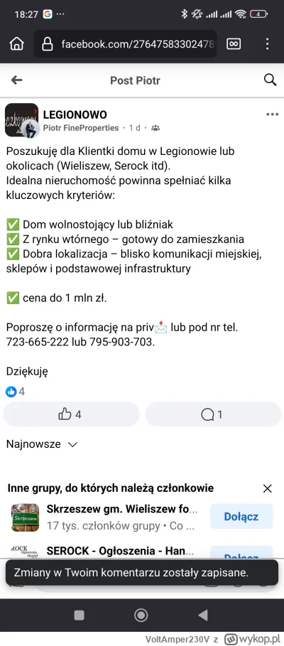 VoltAmper230V - #nieruchomosci za jedyne 3% procent od każdej ze stron wrzucę post na...