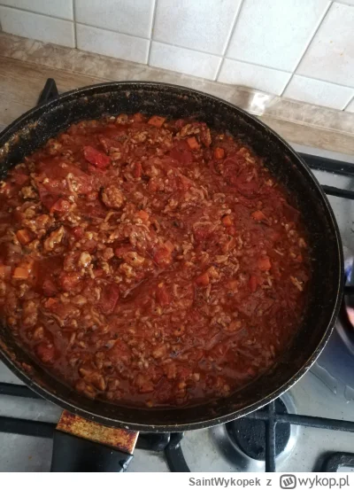 SaintWykopek - Pierwszy raz zrobiłem sos do spagetti z prawdziwych pomidorów, marchew...