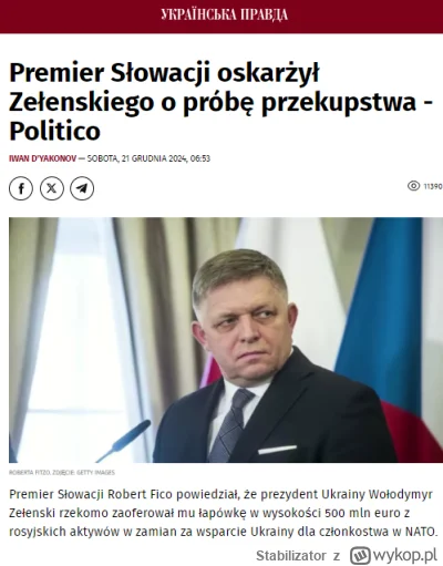 Stabilizator - Zelenski łapóweczka( ͡° ͜ʖ ͡°)

#ukraina #slowacja #polityk #polityka