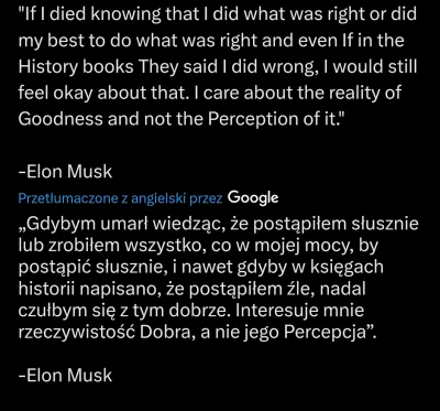 A.....E - #elonmusk jako jedyny wie co jest dobre a co nie.

Narcyzm level #trump kek...