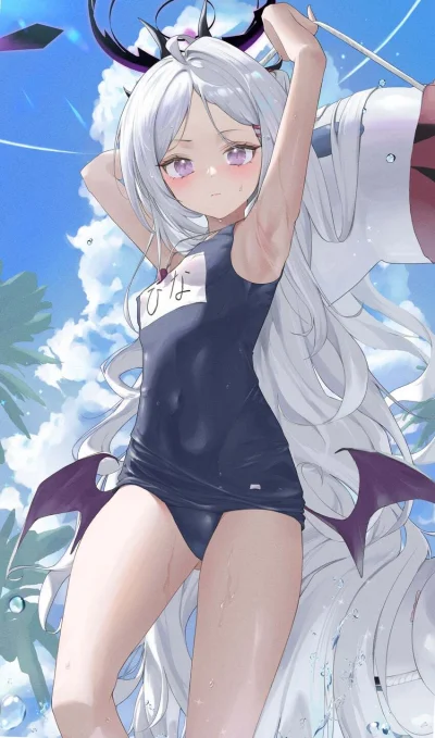 mesugaki - #anime #randomanimeshit #bluearchive #hina #sukumizu #swimsuit #pachaboner...