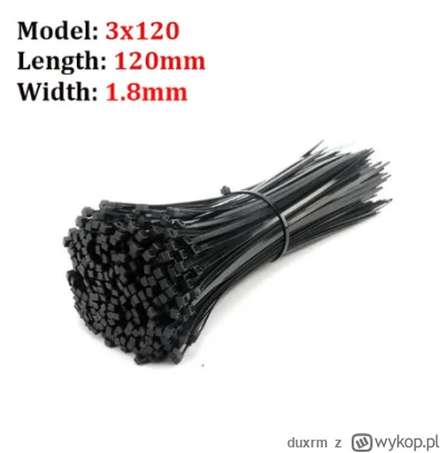 duxrm - Self-locking plastic nylon cable tie 100 pieces 3X120
#cebuladlaodwaznych
Cen...