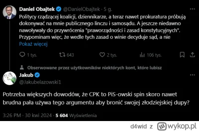 d4wid - @skrajnie-umiarkowany: pięknie to wychodzi, ale fajnie, że już nawet nie udaj...