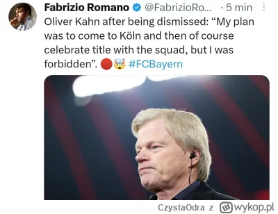 CzystaOdra - Oliver Kahn DOSTAŁ ZAKAZ świętowania z Bayernem zdobycia mistrzostwa.
#b...