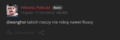 dosbadass - >Jako że użytkownik @huncwot jawnie wspierający rosjan twierdzi że rosjan...