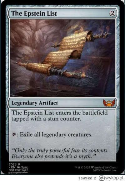 saweko - Nawet w świecie MTG się z tego nabijają #mtg #magicthegathering