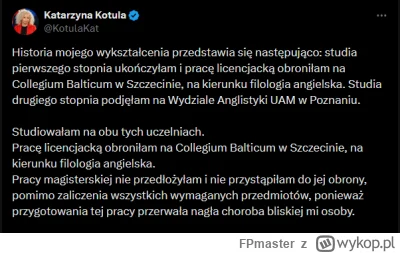 FPmaster - @wstanczyk: Nie chciało mi się przeszukiwać innych wypowiedzi. Ale ona sam...