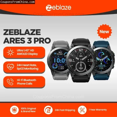 n____S - ❗ Zeblaze Ares 3 Pro Smart Watch
〽️ Cena: 25.16 USD (dotąd najniższa w histo...
