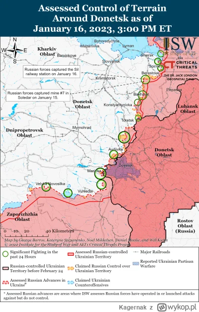 Kagernak - Obwód Doniecki

W dniach 15-16 stycznia siły rosyjskie dokonały dodatkowyc...