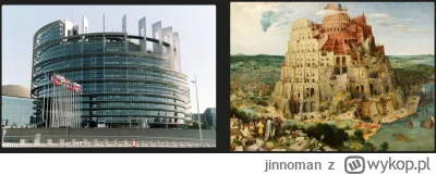 jinnoman - Budynek parlamentu UE i wieża Babel. Podobieństwo oczywiście przypadkowe (...