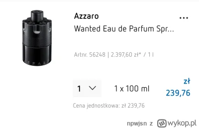 npwjsn - Fajna cena (dla posiadaczy premium) na Azzaro The Most Wanted EDP na parfumd...