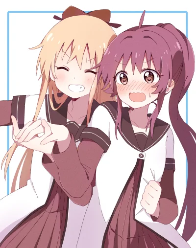 OttoFlick - #randomanimeshit #blushedface #schoolgirl #yuri #yuruyuri #kyoukotoshinou...