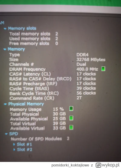 pomidorki_koktajlowe - Zrobiłem upgrade ram z 8fb na 32 GB 2400mhz a pokazuje mi że m...