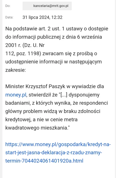 Kam_sekwaw - MRiT nie odpowiedział, na wniosek o udostępnienie informacji publicznej ...