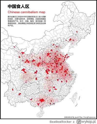 BeatboxRocker - Mapa kanibalizmu w Chinach
#geografia #mapy #gotujzwykopem #kanibaliz...