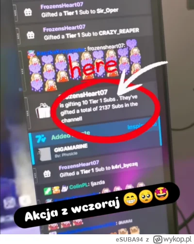 eSUBA94 - ktoś tu ma konkurencje, 2137 subów po 4 i po 5 euro każdy (bo jest to total...