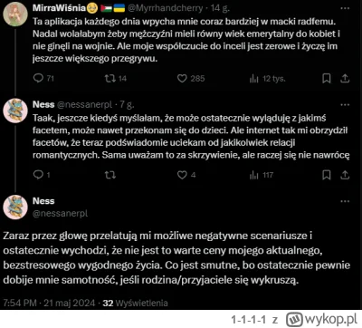 1-1-1-1 - Julki od postów na wykopie i twitterze dostają ptsd xDD 
#blackpill #redpil...