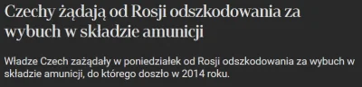 yosemitesam - 10 lat temu ruscy  agenci wysadzili Czechom skład amunicji, no to teraz...