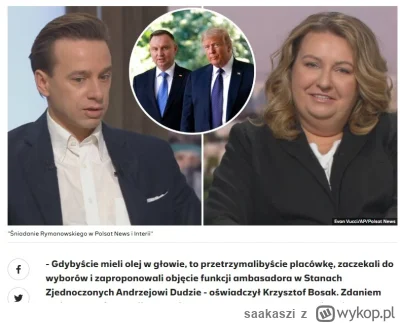 saakaszi - Krzysztof Bosak zaproponował by nowym ambasadorem Polski w USA został Andr...