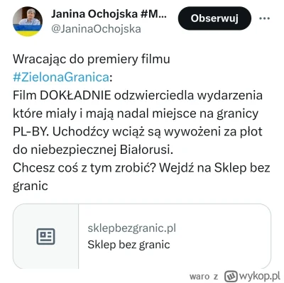 waro - "ALE WIESZ, ŻE TO TYLKO FILM FABULARNY???"

#imigranci #bialorus #film
