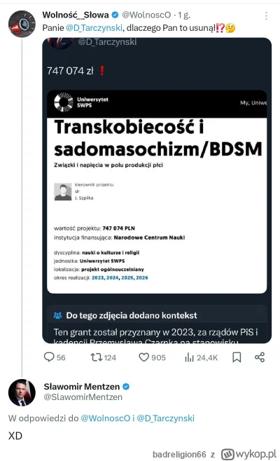 badreligion66 - #polityka Sławek to tych pisowcow nie lubi